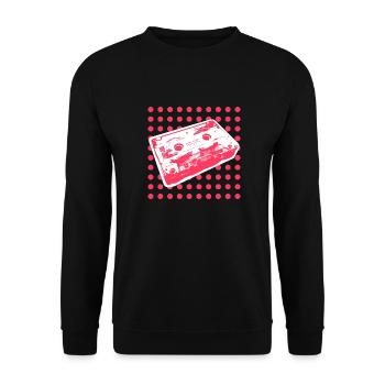 Kids from the 90s - dot red dot - Unisex Sweatshirt - black - Front - Alina (178cm) & Michal (187cm)