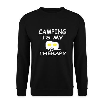 Camping - Unisex Sweatshirt - black - Front - Alina (178cm) & Michal (187cm)