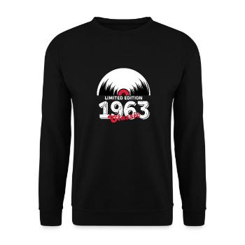 Limited edition 1963 Classic vinyl - Unisex Sweatshirt - black - Front - Alina (178cm) & Michal (187cm)