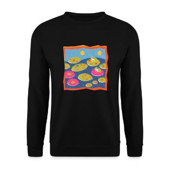 frösche 1 - Unisex Pullover - Schwarz - Vorne - Alina (178cm) & Michal (187cm)