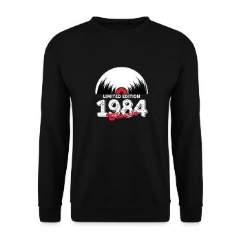 Limitierte Auflage 1984 Klassisches Vinyl - Unisex Pullover - Schwarz - Vorne - Alina (178cm) & Michal (187cm)