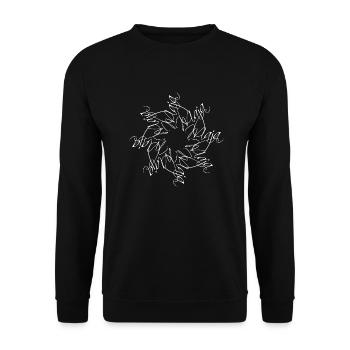 Maja Name Name Mandala - Unisex Sweatshirt - black - Front - Alina (178cm) & Michal (187cm)