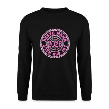 Mama 2026 - Unisex Pullover - Schwarz - Vorne - Alina (178cm) & Michal (187cm)