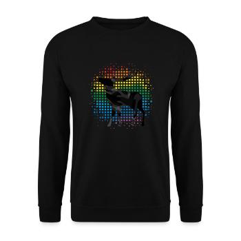 Hirsch - Unisex Pullover - Schwarz - Vorne - Alina (178cm) & Michal (187cm)