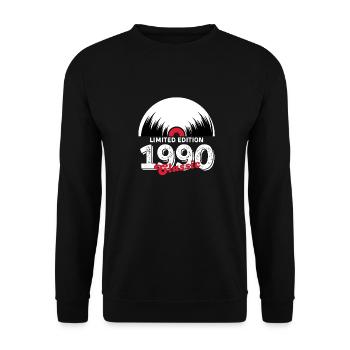 Limitierte Auflage 1990 Classic Vinyl - Unisex Pullover - Schwarz - Vorne - Alina (178cm) & Michal (187cm)