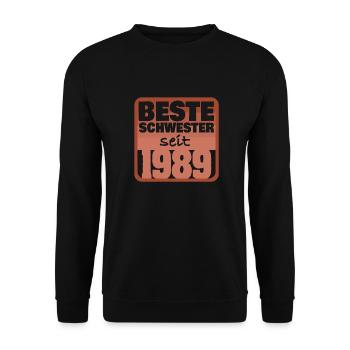 Siblings 1989 - Unisex Sweatshirt - black - Front - Alina (178cm) & Michal (187cm)