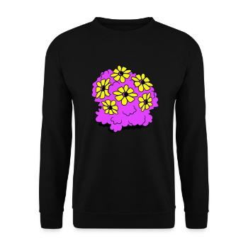 Pretty 6 Flowers Shrub Shrub Flowers Plant - Unisex Sweatshirt - black - Front - Alina (178cm) & Michal (187cm)