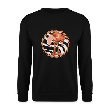 Hippie costaud - Sweat-shirt Unisexe - noir - Devant - Alina (178cm) & Michal (187cm)