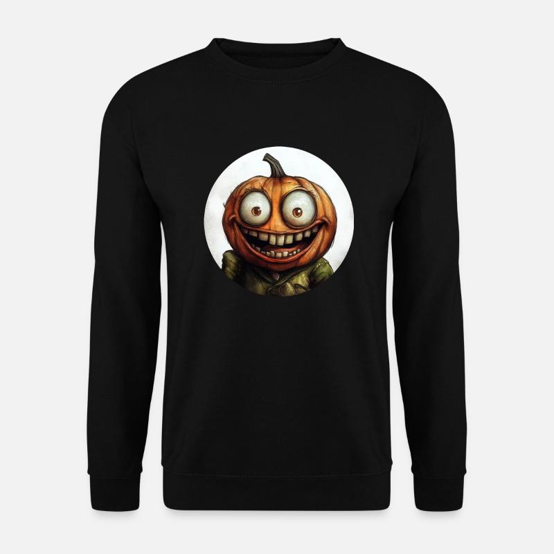 Kürbis-Kopf - Unisex Pullover - Schwarz