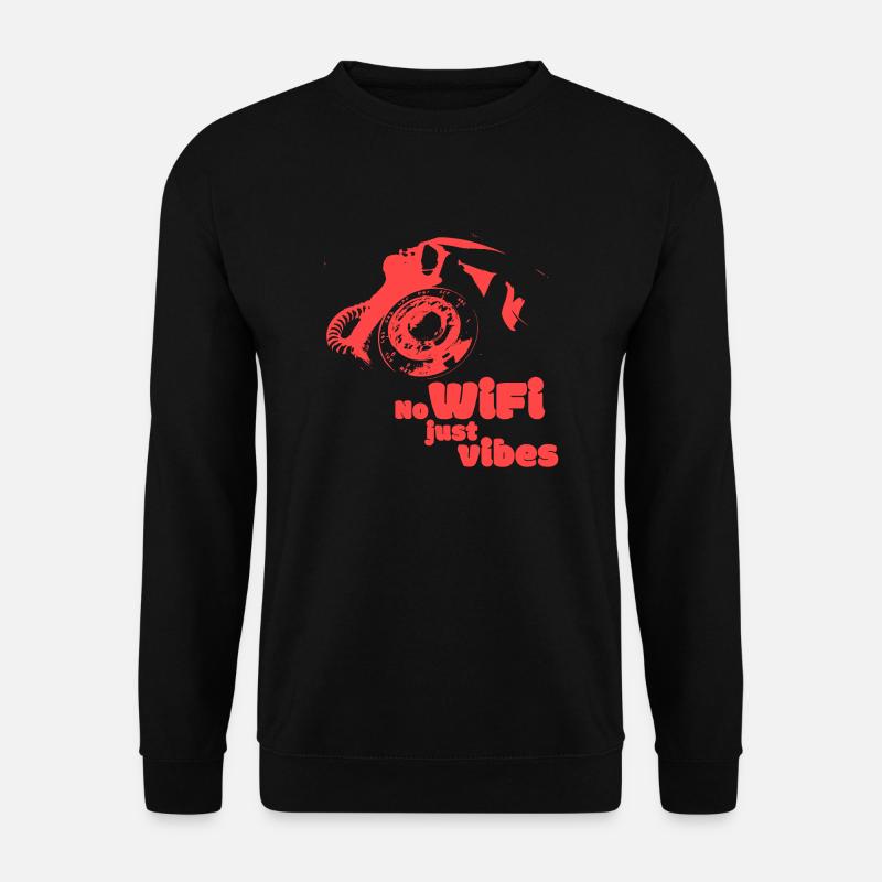 No Wifi, just Vibes - Variante rot - Unisex Pullover - Schwarz