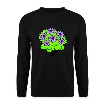Pretty 6 Flowers Shrub Shrub Flowers Plant - Unisex Sweatshirt - black - Front - Alina (178cm) & Michal (187cm)