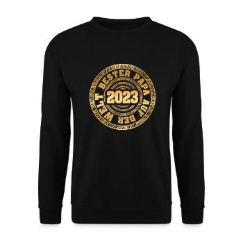 Dad 2023 - Unisex Sweatshirt - black - Front - Alina (178cm) & Michal (187cm)