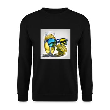 ALL WE NEED IS SUMMER - Unisex Pullover - Schwarz - Vorne - Alina (178cm) & Michal (187cm)