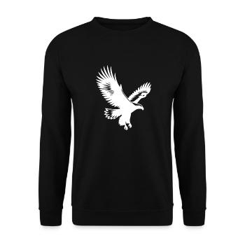 Aigle royal naviguant sur de larges ailes - Sweat-shirt Unisexe - noir - Devant - Alina (178cm) & Michal (187cm)
