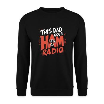 Papa est tout au sujet de la radio amateur ! - Sweat-shirt Unisexe - noir - Devant - Alina (178cm) & Michal (187cm)