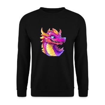 Les dragons asiatiques sont considérés comme des porte-bonheur - Sweat-shirt Unisexe - noir - Devant - Alina (178cm) & Michal (187cm)