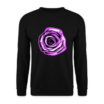 Jolie belle fleur de rose feuille roses romantique - Sweat-shirt Unisexe - noir - Devant - Alina (178cm) & Michal (187cm)