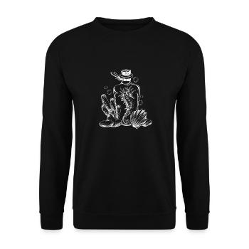Seahorse Glass Sea - Unisex Sweatshirt - black - Front - Alina (178cm) & Michal (187cm)