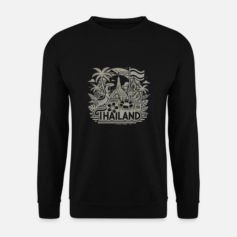 Thailand - 2 - Unisex Pullover - Schwarz