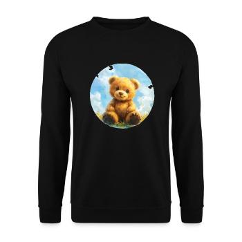 Ours câlin ensoleillé : un pur bonheur ! - Sweat-shirt Unisexe - noir - Devant - Alina (178cm) & Michal (187cm)