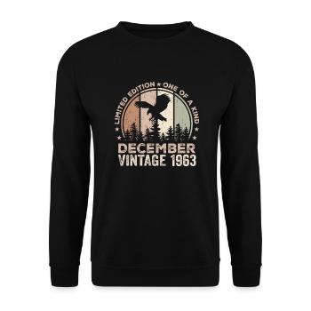Incomparable depuis décembre 1963 61 Anniversaire - Sweat-shirt Unisexe - noir - Devant - Alina (178cm) & Michal (187cm)