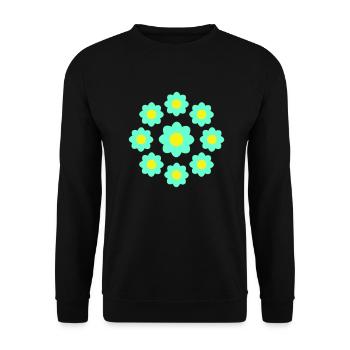 Beaucoup de fleurs colorées belle conception de motif décoratif - Sweat-shirt Unisexe - noir - Devant - Alina (178cm) & Michal (187cm)