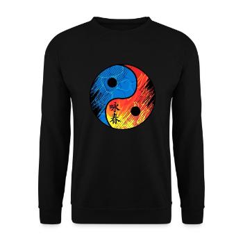 Wing Chun - Unisex Sweatshirt - black - Front - Alina (178cm) & Michal (187cm)