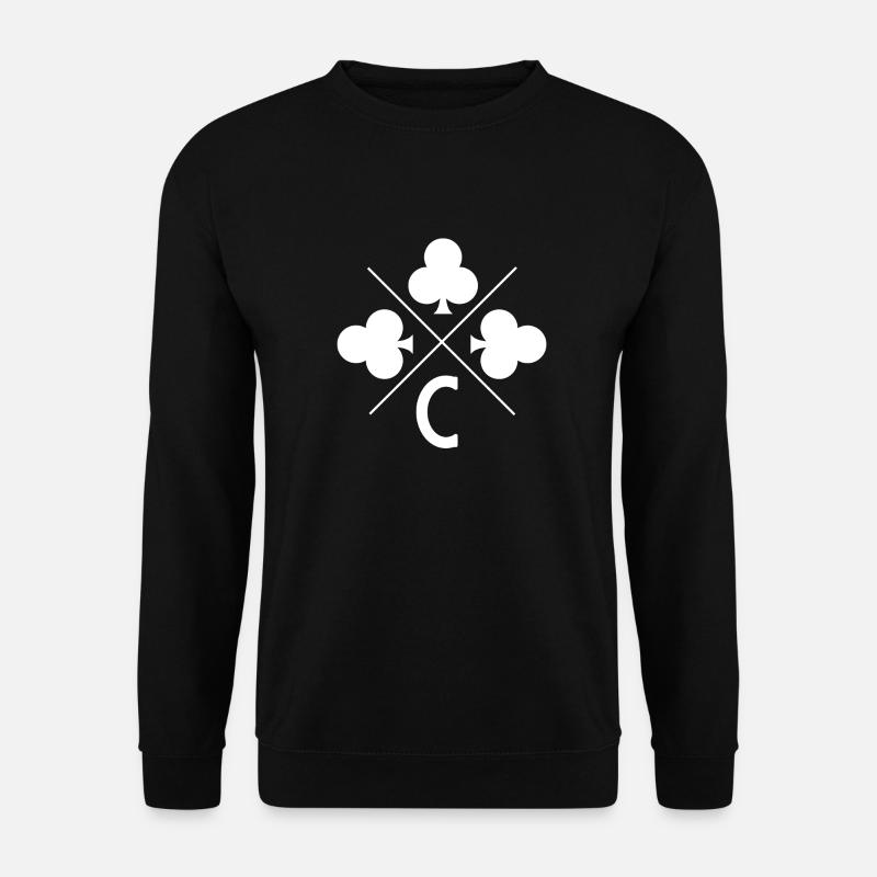 Letter c lucky clover - Unisex Sweatshirt - black