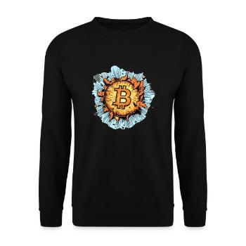Bitcoin Boom : La puissance explosive de la crypto ! - Sweat-shirt Unisexe - noir - Devant - Alina (178cm) & Michal (187cm)