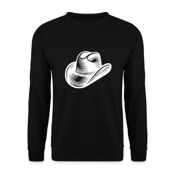 Cowboy hat depiction in classic western look - Unisex Sweatshirt - black - Front - Alina (178cm) & Michal (187cm)
