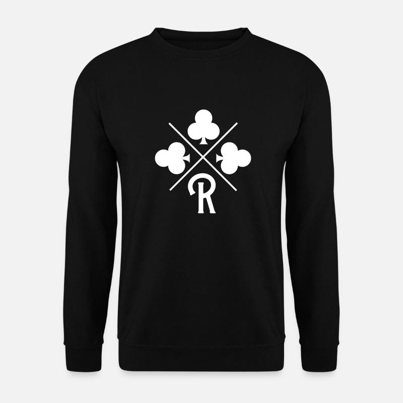 Letter r lucky clover - Unisex Sweatshirt - black