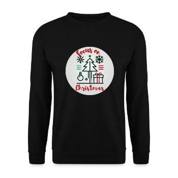 Focus on chrismas - Unisex Pullover - Schwarz - Vorne - Alina (178cm) & Michal (187cm)