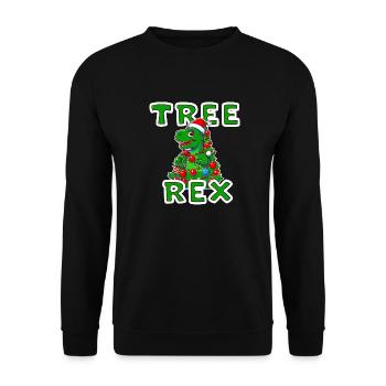 Tree-Rex - Unisex Pullover - Schwarz - Vorne - Alina (178cm) & Michal (187cm)