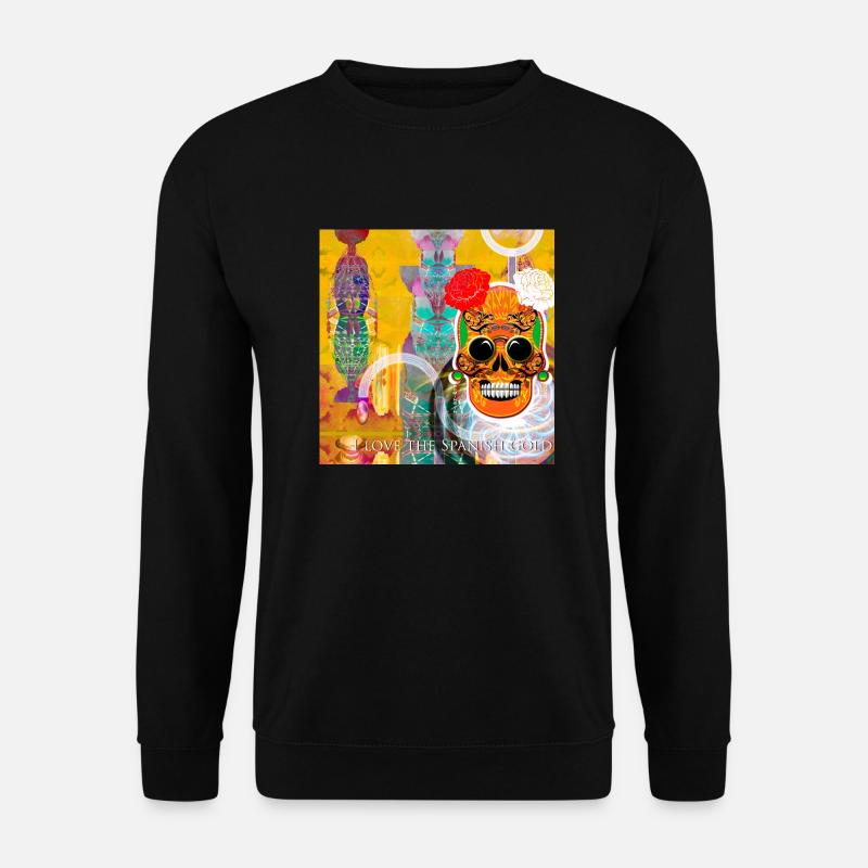 Schädel aus Gold - Unisex Pullover - Schwarz