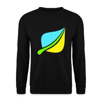 Feuille symbole écologique feuilles arbre feuille vert - Sweat-shirt Unisexe - noir - Devant - Alina (178cm) & Michal (187cm)