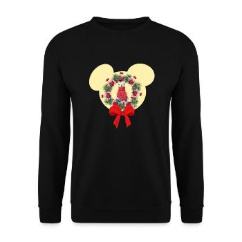 Christmas Bear - Unisex Pullover - Schwarz - Vorne - Alina (178cm) & Michal (187cm)