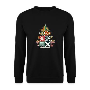Christmas Tree Christmas Winter - Unisex Sweatshirt - black - Front - Alina (178cm) & Michal (187cm)