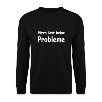 Pizza - Unisex Pullover - Schwarz - Vorne - Alina (178cm) & Michal (187cm)
