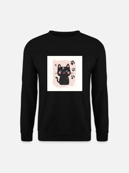 POD Cat Imprint 4 - Unisex Sweatshirt - black