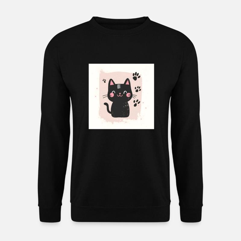 POD Cat Imprint 4 - Unisex Sweatshirt - black