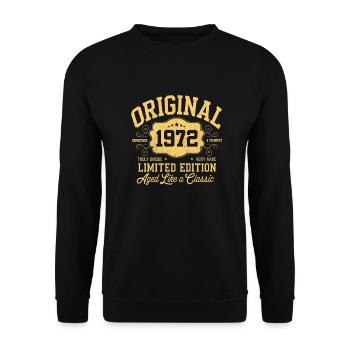 Original 1972 - Anniversaire 1972 Édition Classique - Sweat-shirt Unisexe - noir - Devant - Alina (178cm) & Michal (187cm)