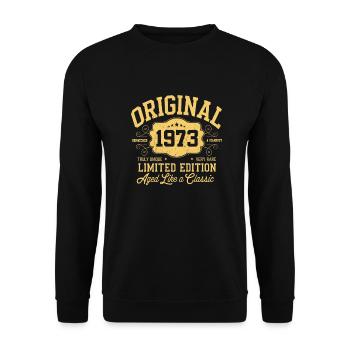 Original 1973 - Birthday 1973 Classic Edition - Unisex Sweatshirt - black - Front - Alina (178cm) & Michal (187cm)