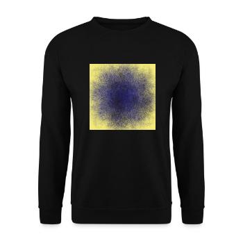 Blue Round Dot with Yellow Background - Unisex Sweatshirt - black - Front - Alina (178cm) & Michal (187cm)