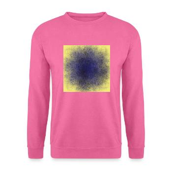 Blauer runder Punkt mit Gelben Hintergrund - Unisex Pullover - Pink - Vorne