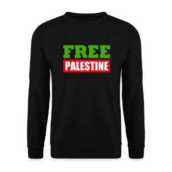 Free palestine - Sweat-shirt Unisexe - noir - Devant - Alina (178cm) & Michal (187cm)