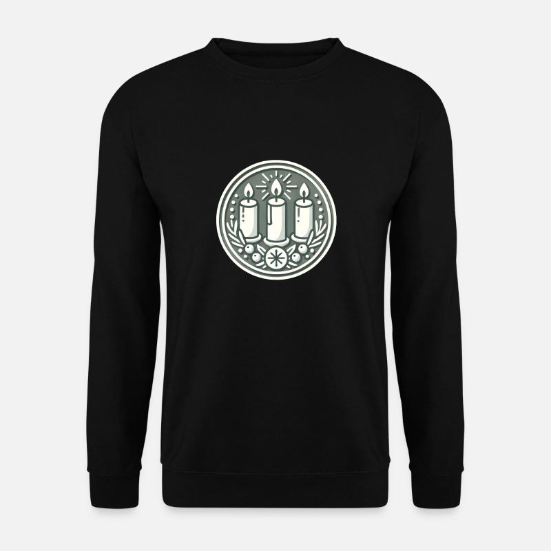 Kerzenblumenkranz - Unisex Pullover - Schwarz