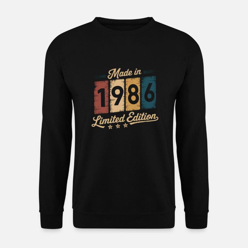 Vintage "Made in 1986" Design - geboren 1986 - Unisex Pullover - Schwarz