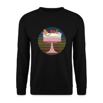 Cake - Unisex Sweatshirt - black - Front - Alina (178cm) & Michal (187cm)