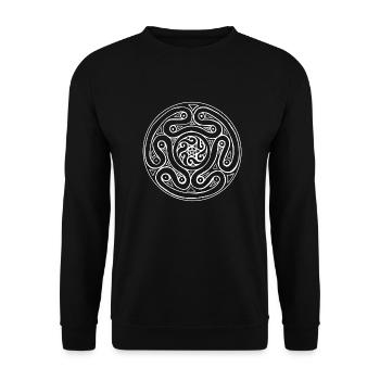 Wheel of Hekate - Unisex Sweatshirt - black - Front - Alina (178cm) & Michal (187cm)