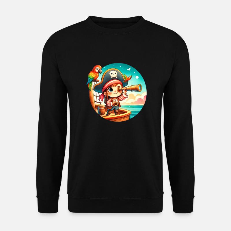 Piratenschädel für Mädchen - Unisex Pullover - Schwarz